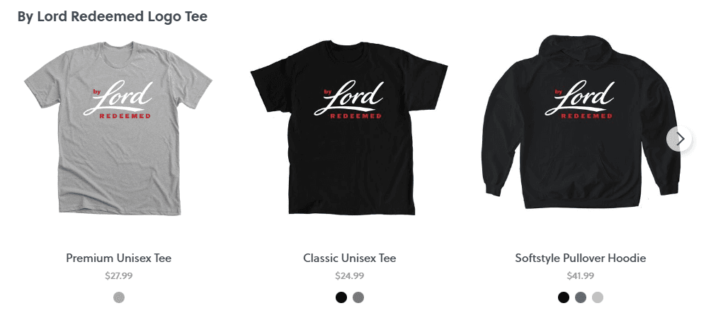 By Lord Redeemed merchandise - T-shirts and hoodies available on Bonfire